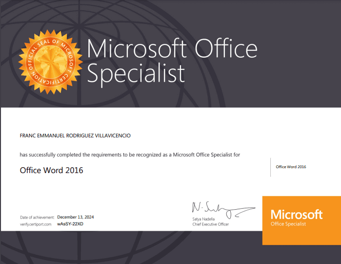 Microsoft Office Specialist: Office Word 2016
