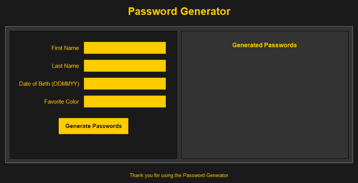 Python Password Generator preview