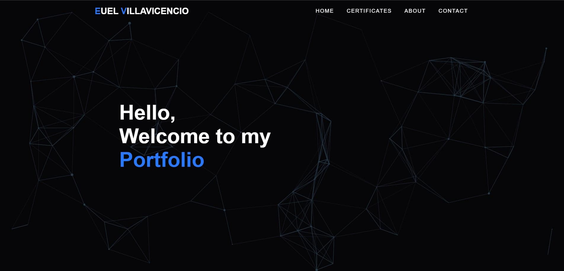 First Web Portfolio preview