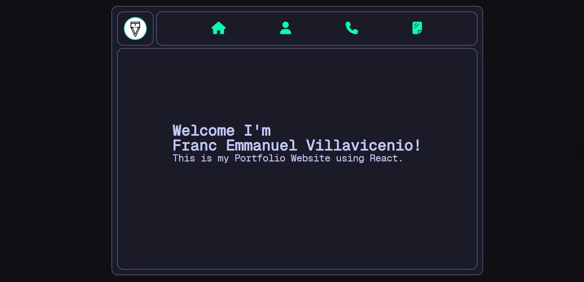 React Developer Portfolio preview